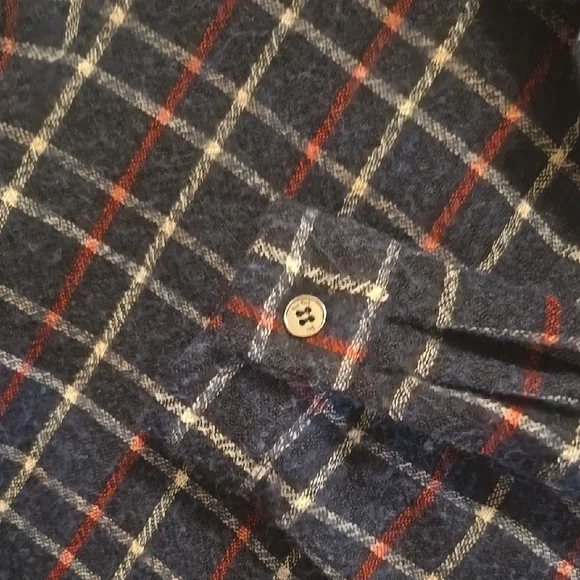 Sea Plaid Eyelet Button Down Shirt